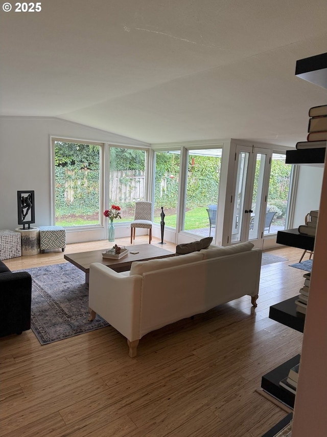 living room featuring hardwood / wood-style floors