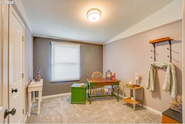 206 Farview Dr, Vancouver, WA 98661 - game room featuring lofted ceiling, carpet, and baseboards