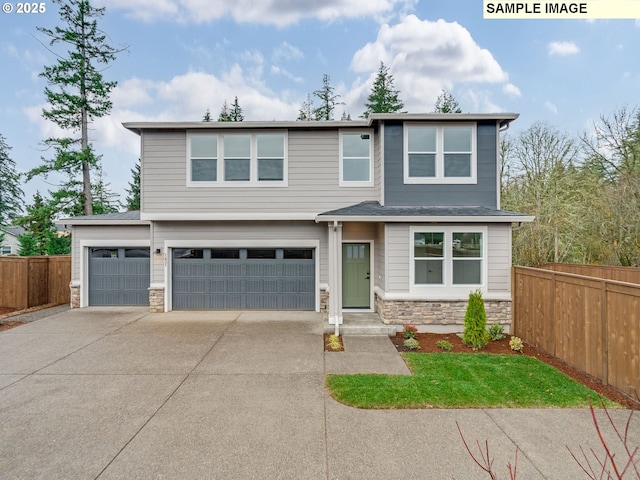 view of front of home featuring a garage