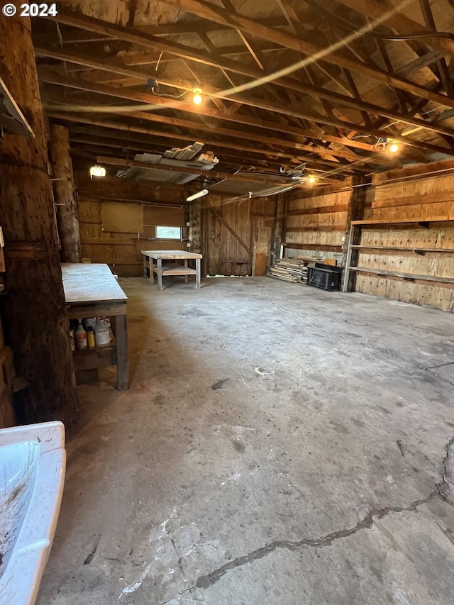 view of basement