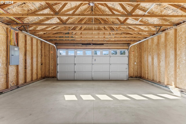 garage featuring electric panel