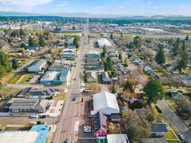 bird's eye view featuring a mountain view