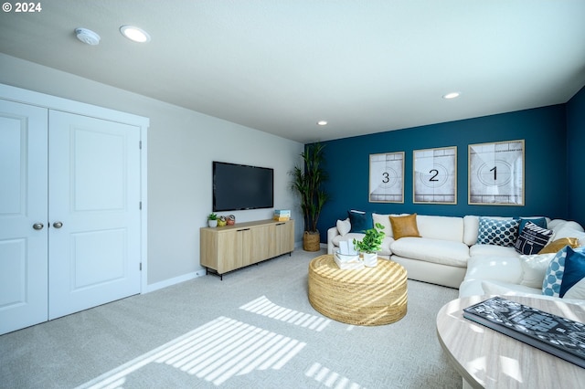 view of carpeted living room