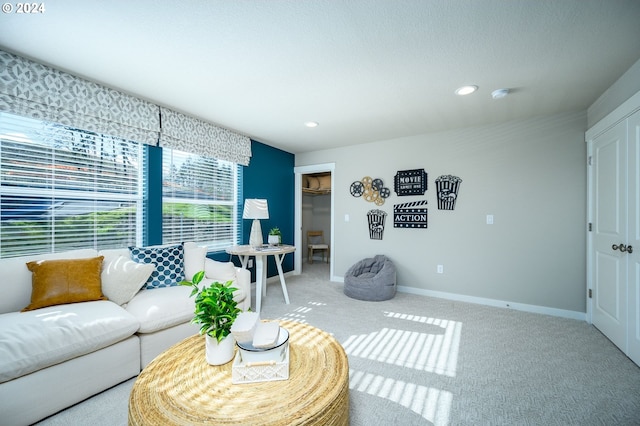 view of carpeted living room