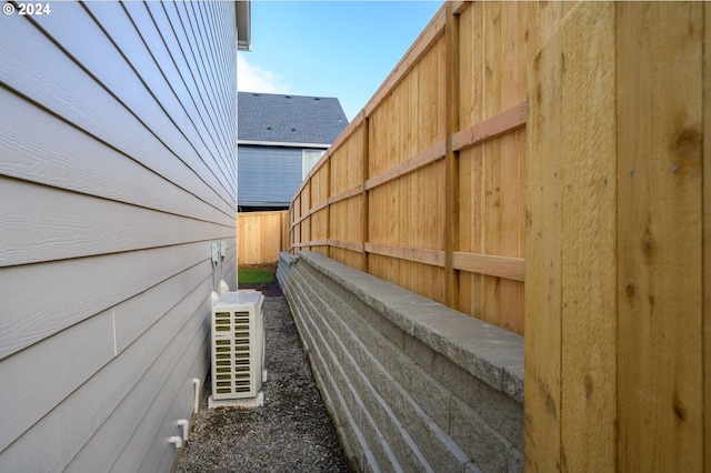 view of home's exterior featuring ac unit