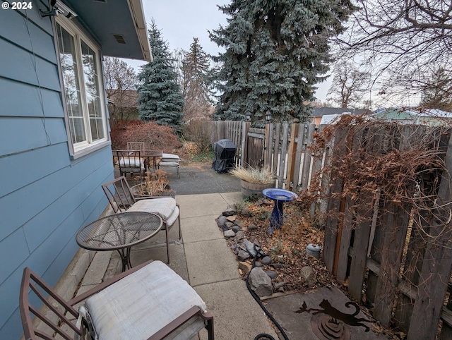 view of patio / terrace featuring area for grilling