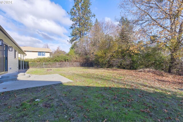 view of yard with a patio area