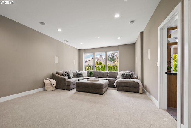 view of carpeted living room