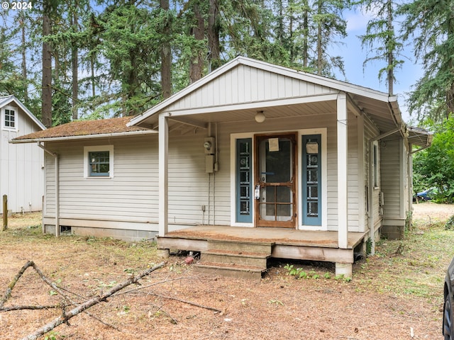 view of front of home with a porch