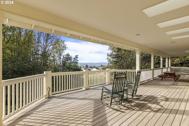 view of wooden deck