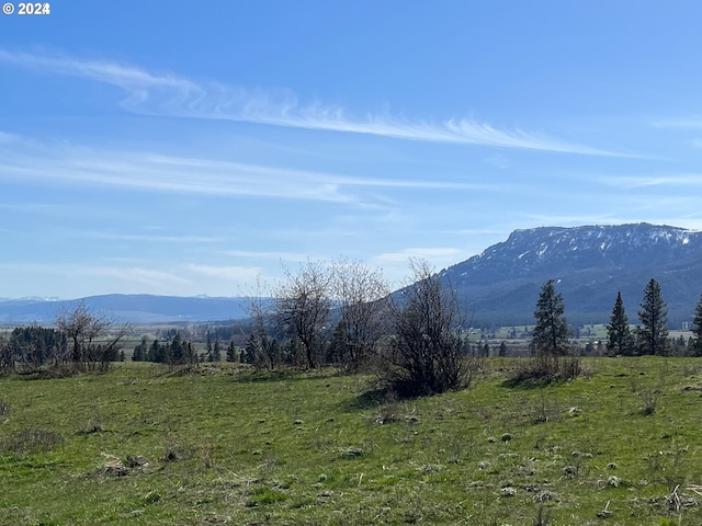 view of mountain feature featuring a rural view