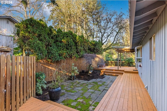 view of wooden terrace