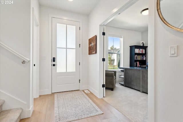 entrance foyer featuring light hardwood / wood-style floors