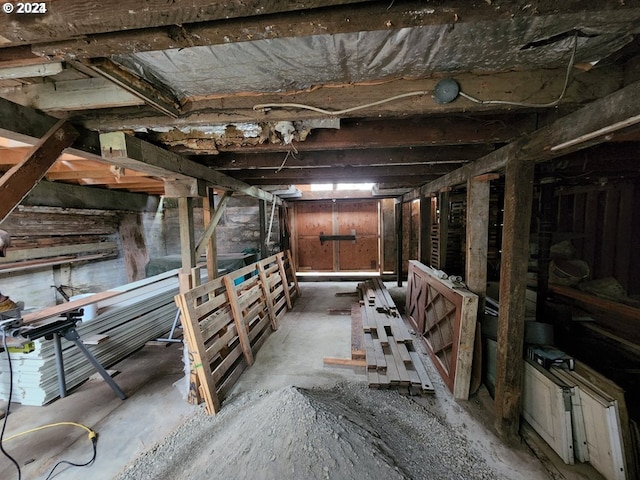 view of basement