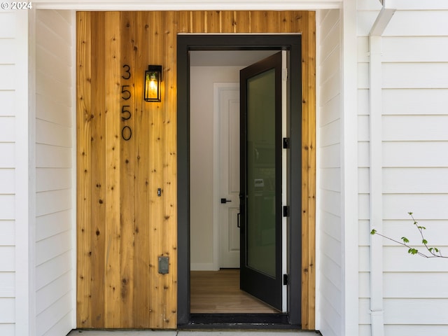 view of doorway to property