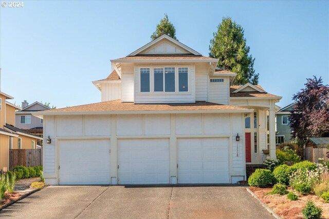 view of front of home featuring a garage