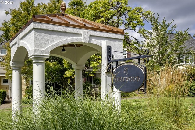 view of community sign