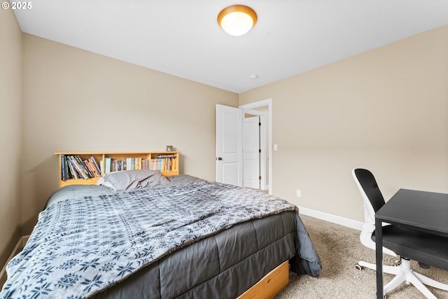 bedroom with carpet