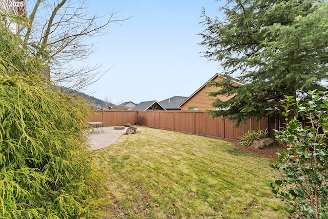 view of yard with a patio