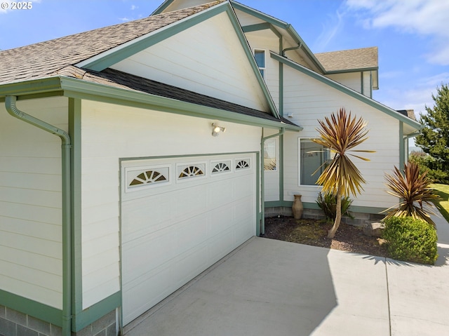 view of home's exterior featuring a garage