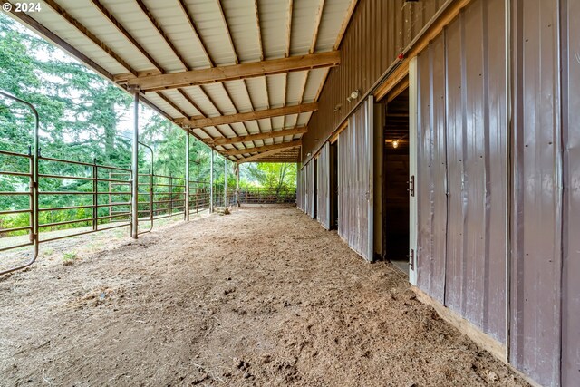 view of horse barn