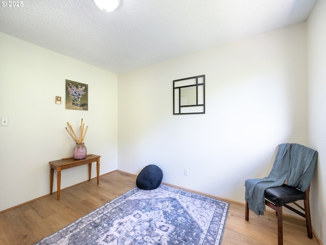 sitting room featuring wood finished floors