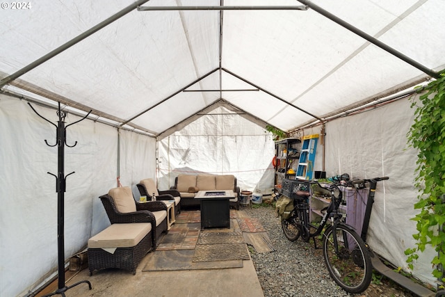 view of patio with an outdoor hangout area