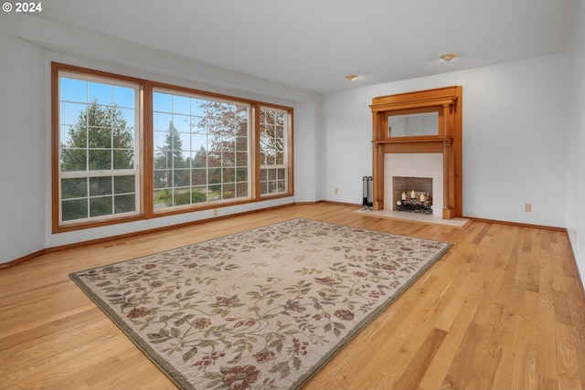 living room featuring light hardwood / wood-style floors