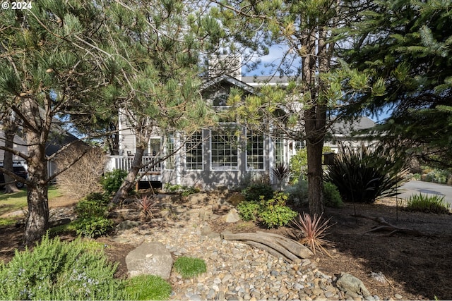 view of yard featuring a deck