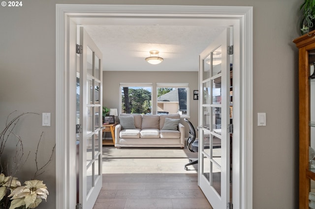 interior space with french doors