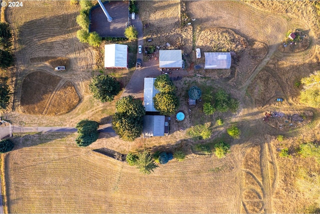 drone / aerial view with a rural view