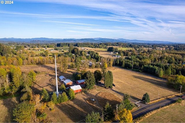 drone / aerial view with a mountain view