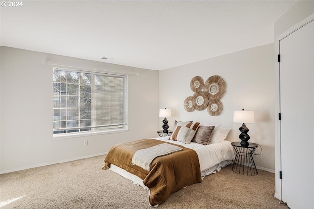 bedroom with carpet floors