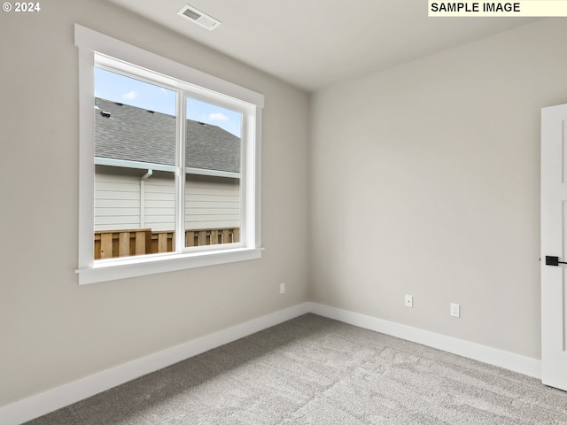 view of carpeted spare room