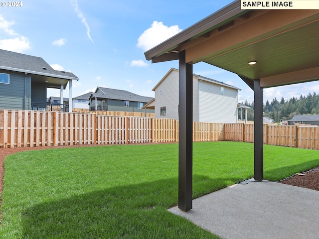 view of yard featuring a patio area