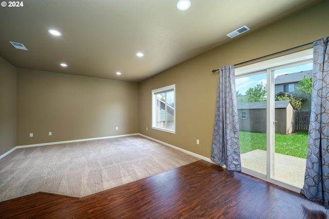 view of carpeted empty room