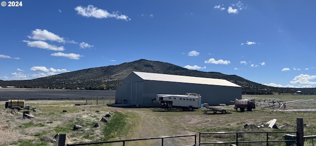 mountain view with a rural view