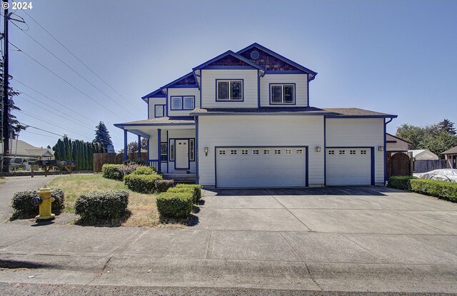 view of front of house featuring a garage