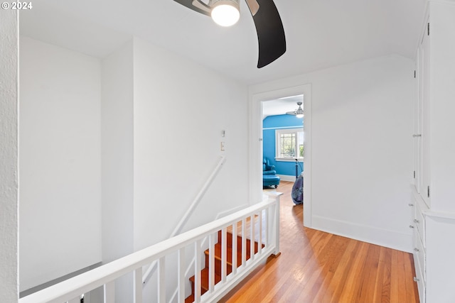 corridor featuring light wood-type flooring