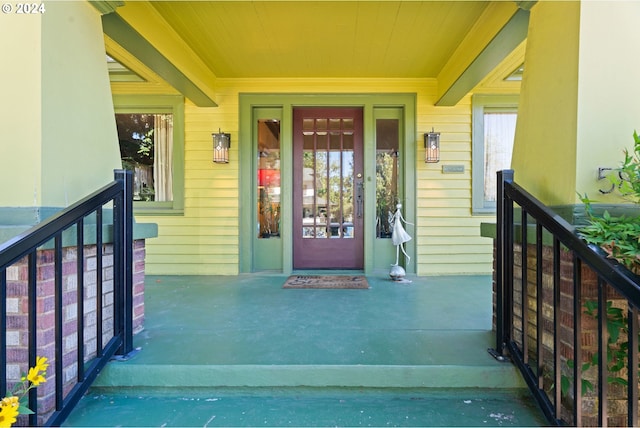 view of doorway to property