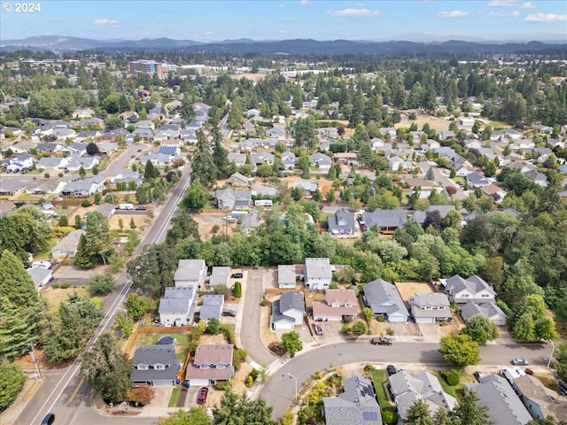 aerial view featuring a mountain view