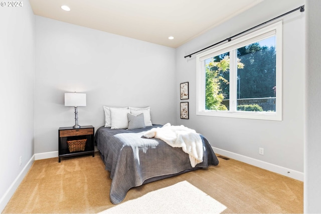 view of carpeted bedroom