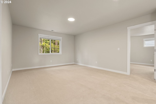 view of carpeted spare room