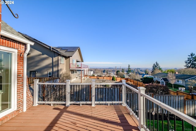 895 Hilltop Dr, Salem, OR 97304 - wooden deck with a fenced backyard
