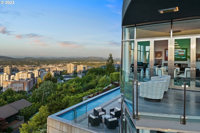 exterior space featuring outdoor lounge area