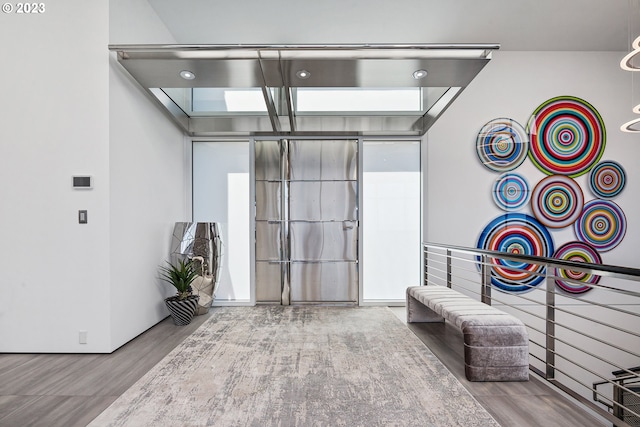 unfurnished room featuring wood-type flooring