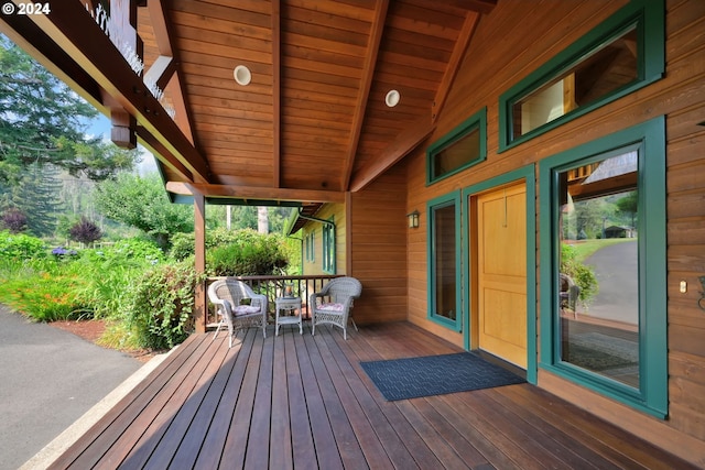 view of wooden deck