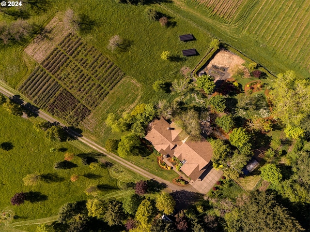 drone / aerial view featuring a rural view