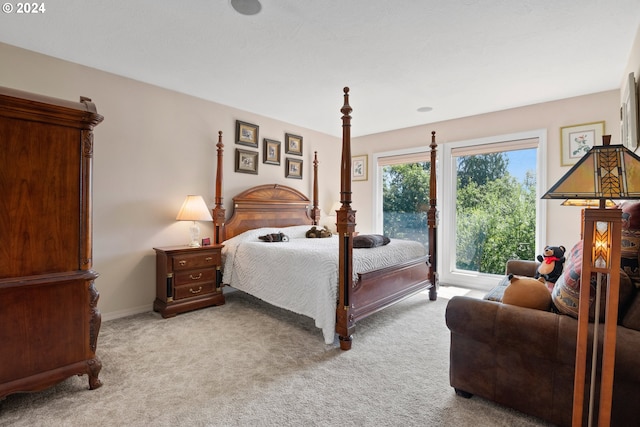 bedroom featuring carpet