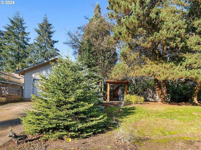 view of property hidden behind natural elements